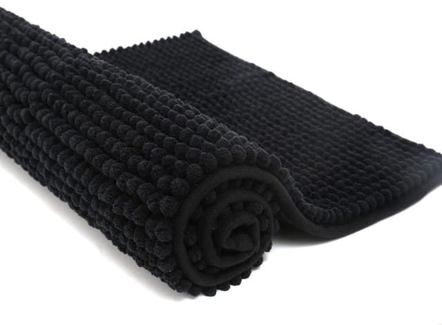 Pincy Rutschfeste Chenille Badematte - 40 x 60 cm Zottelige Mikrofaser-Badematte - Schnell Wasserabsorbierend
