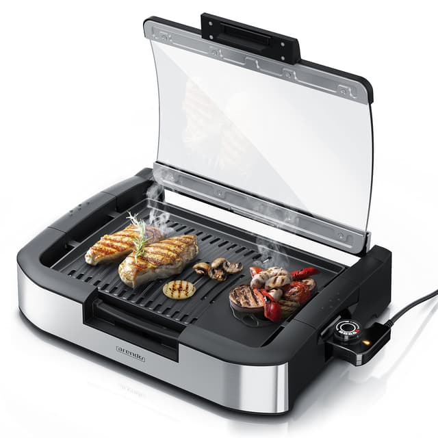Arendo Gourmet Tischgrill Elektrogrill Edelstahl 1800 W 🍖🔥