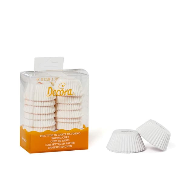 🧁 DECORA 0339753 Pakete 200 PAPIERFÖRMCHEN WEIß 32 X 22 MM 🎉