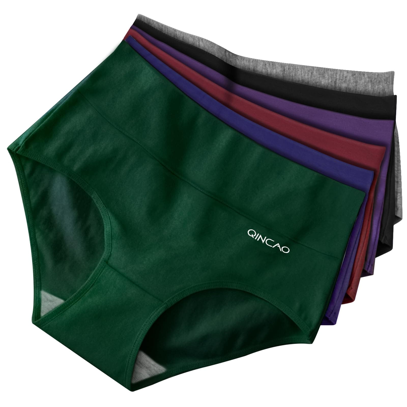 QINCAO Damen Unterhosen, 6er Pack Hohe Taille Slips XXL, Atmungsaktiv und Komfortabel 🩲🌈