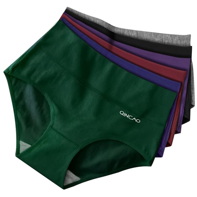 QINCAO Damen Unterhosen, 6er Pack Hohe Taille Slips XXL, Atmungsaktiv und Komfortabel 🩲🌈