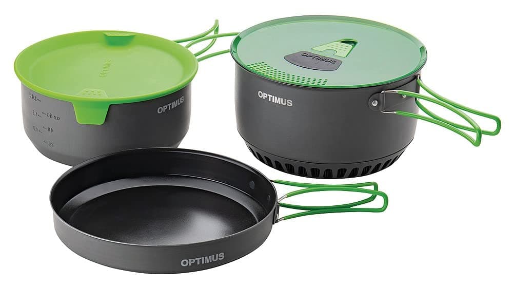 🏕️ Optimus Terra Camp 4 Kochtopfset Outdoor in Anthrazit 🍳