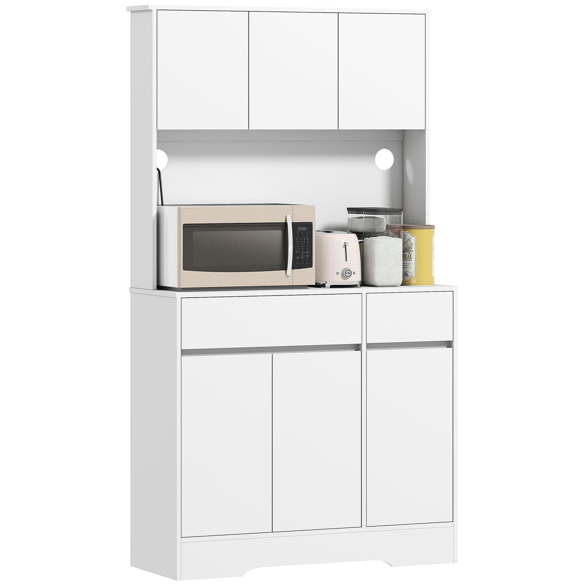 HOMCOM Küchenschrank Buffetschrank mit Arbeitsplatte 🍳🛋️