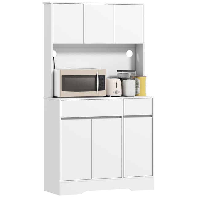 HOMCOM Küchenschrank Buffetschrank mit Arbeitsplatte 🍳🛋️