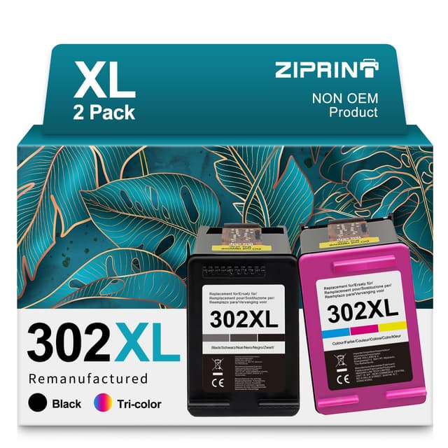 🖨️ ZIPRINT 302 XL Patronen Kompatibel für HP 302 Druckerpatronen Multipack