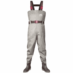 Night Cat Wathose wasserdichte für Damen Herren Atmungsaktive Wathose mit Stiefeln Grau 44 Grau 🌊👢