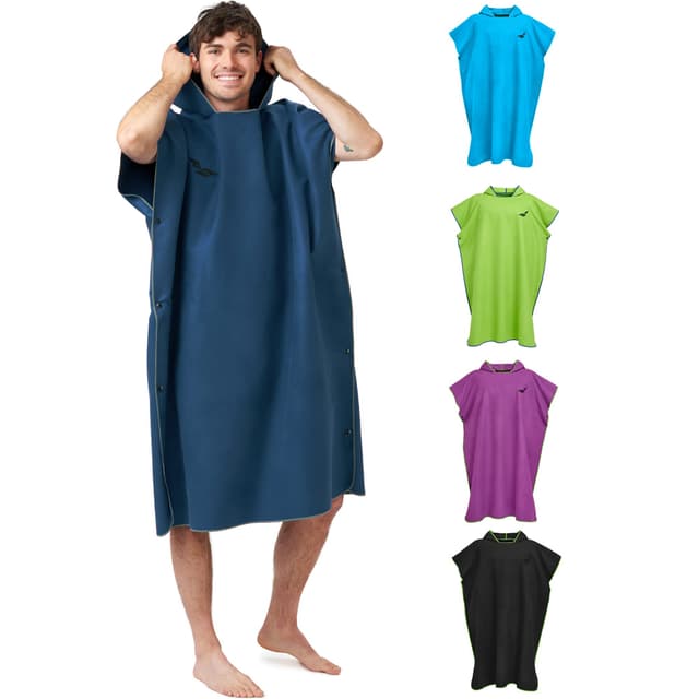 🏄‍♂️🌊 Fit-Flip Strandponcho für Surfer - Poncho Handtuch aus Mikrofaser 🏖️