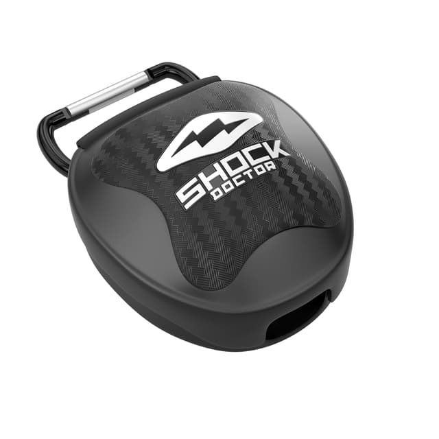 🥊🛡️ Schütze deinen Mundschutz mit Stil! Sonderangebot: Shock Doctor Mundschutz-Etui in Chrom-Schwarz