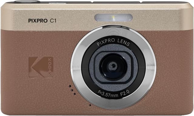 KODAK Pixpro C1 - Ultrakompakte Digitalkamera 📷 | 13MP BSI CMOS, 4X Zoom, 7.1 cm LCD-Bildschirm, LED-Blitz - Marron