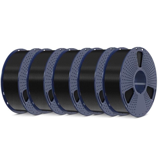 SUNLU 5KG PLA Plus 3D Druckerfilament Schwarz 1kg*5 🖨️🌟