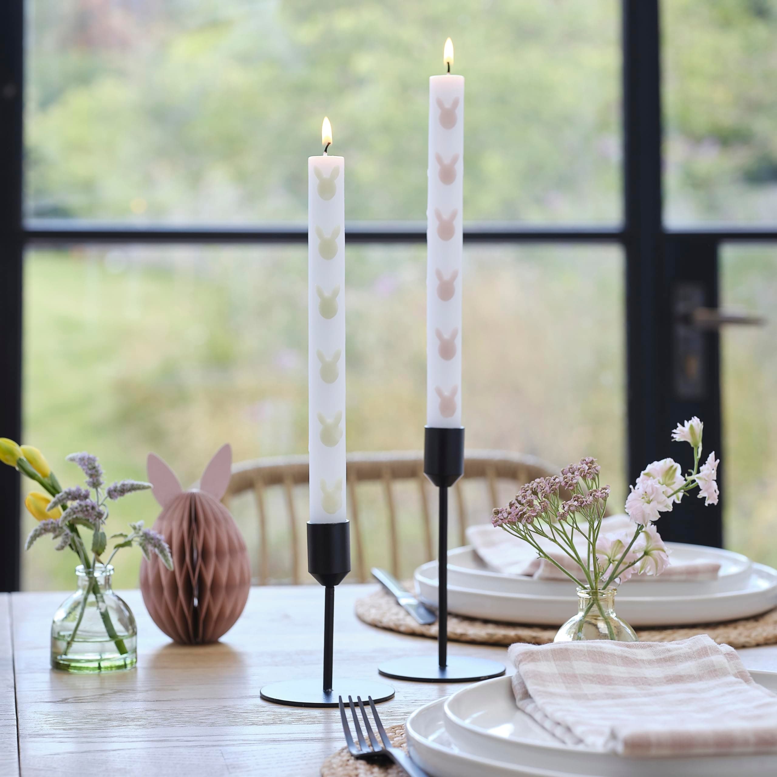 🐰🕯️ Spezielles Osterhasen-Abendessenkerzen 2er-Pack!