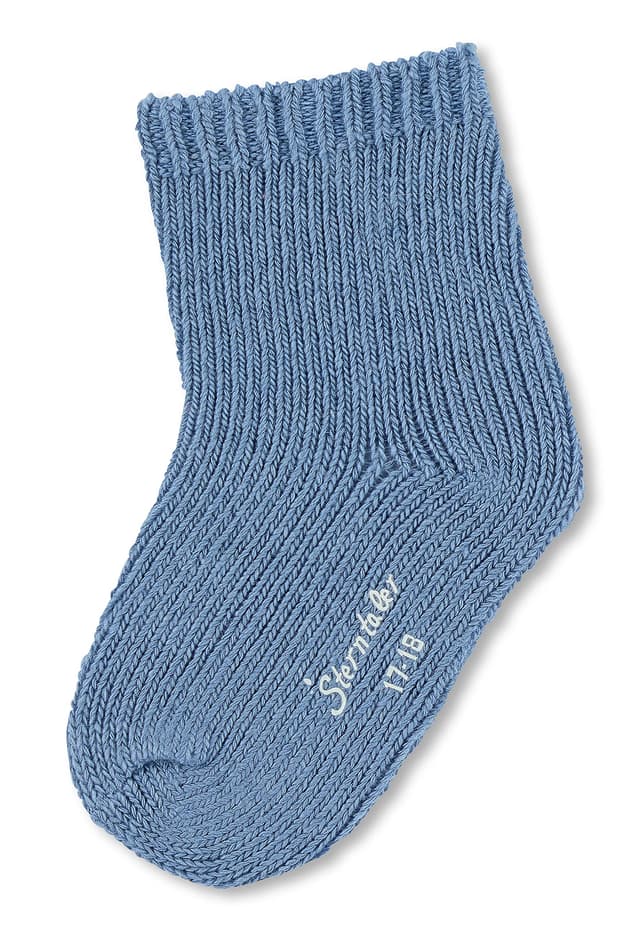 Schnäppchen! Sterntaler Baby Jungen Baby Socken Söckchen uni Wolle 34 Mittelblau 🧦👶
