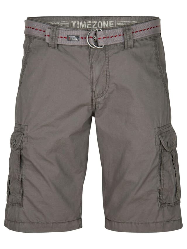 👖 Timezone Cargo Shorts Herren mit Gürtel Regular Fit MaguireTZ Kurze Hosen Cargoshorts Sommer 100% Baumwolle Beige Grau Grün Blau 30 31 32 33 34 36 38 40 33 Washed Grey (8122) - Angebot!