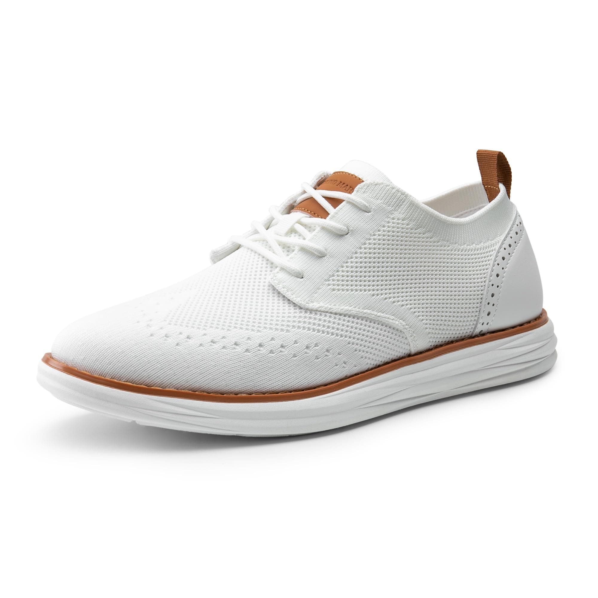 👞 Bruno Marc Herren Anzugschuhe KnitFlex Craft | Atmungsaktiv | Sommer Casual Schuhe 47 EU Weiss 06