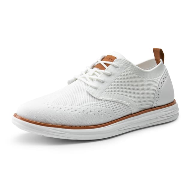 👞 Bruno Marc Herren Anzugschuhe KnitFlex Craft | Atmungsaktiv | Sommer Casual Schuhe 47 EU Weiss 06