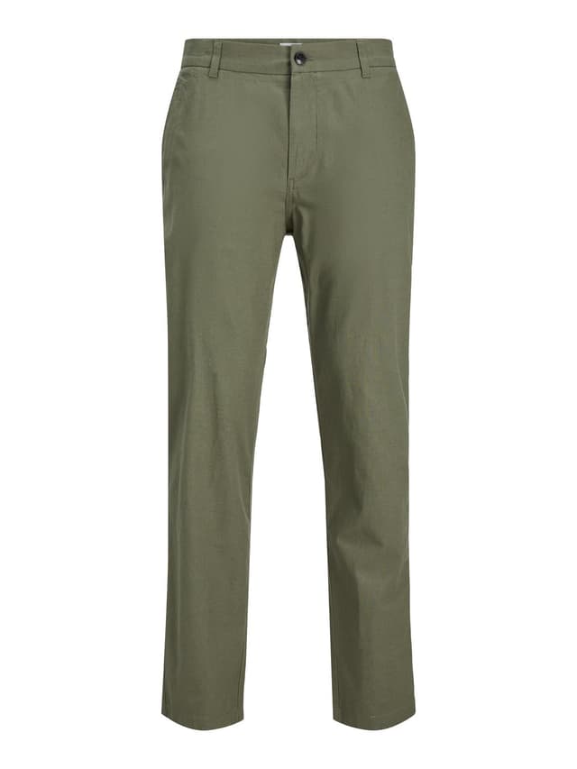 👖 JACK & JONES Herren Jpstace Jjsummer Leinenmischung Hose 29W / 30L Dusty Olive - Nur 18.3€!