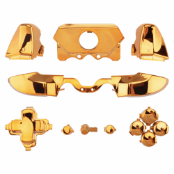 eXtremeRate Knöpfe Tasten Set für Xbox One Standard Controller Modell 1697 - Chrome Gold