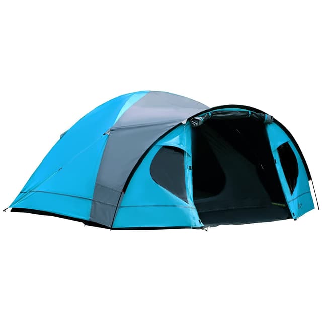 🏕️ PORTAL Blackout Zelt 3-4 Personen mit Vorzelt - Camping Kuppelzelt 4000mm wasserdicht 🌧️