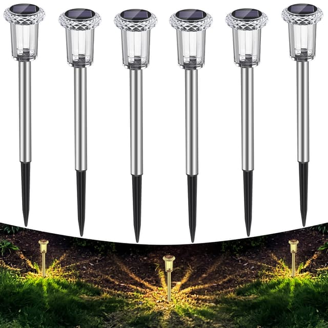 🌞🌿 Auting LED Solarleuchten für Garten, 6 Stück Warmweiß Farben