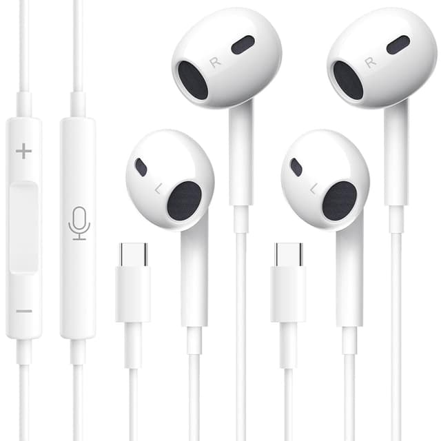 🎧 2Pack USB-C Kopfhörer mit HiFi Stereo, Mikrofon & Lautstärkeregler - Kompatibel mit verschiedenen Geräten 2025.2.26