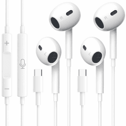 🎧 2Pack USB-C Kopfhörer mit HiFi Stereo, Mikrofon & Lautstärkeregler - Kompatibel mit verschiedenen Geräten 2025.2.26