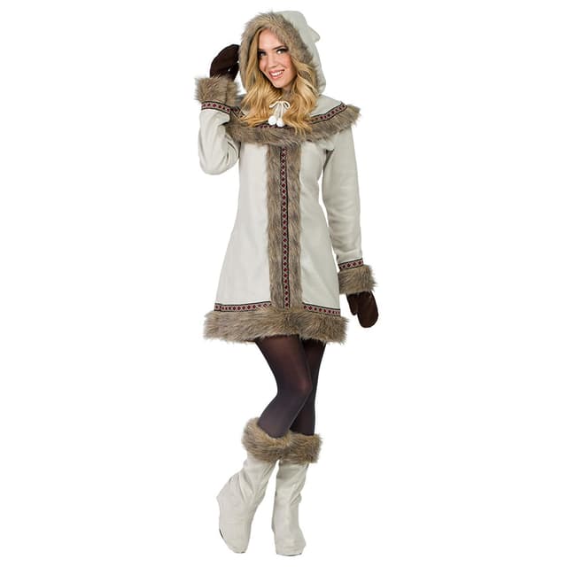 🎭 Boland - Inuit Kostüm für Damen 6-teilig 🌟 Faschingskostüm für Mottoparty oder Karneval