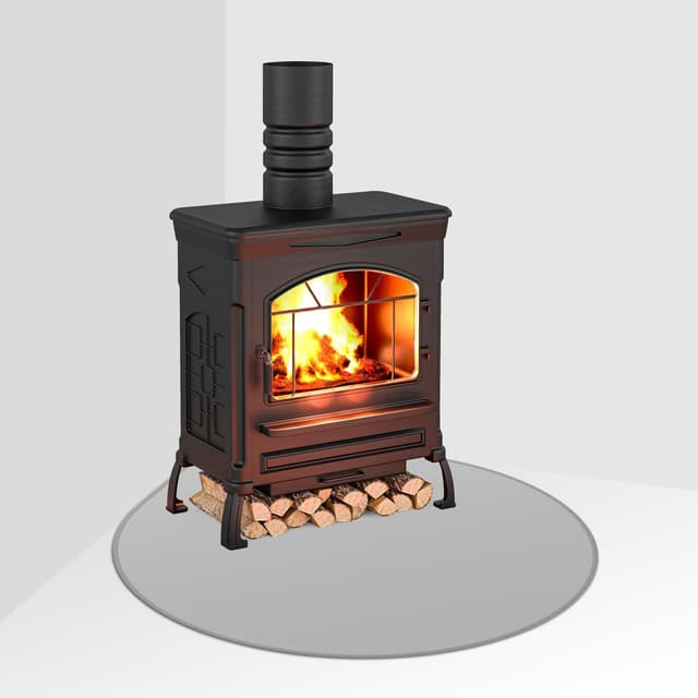 🔥 FLASLD Feuerfeste Matte für den Innenbereich 100×100 cm Grau - Glutschutzmatte für Kaminöfen