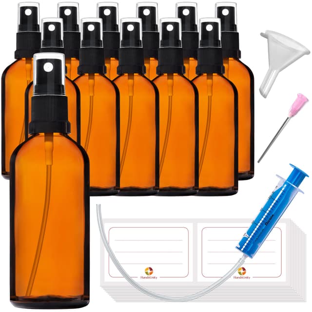 🌟 HandsUnity 100ml-12Stk Sprühflasche Glasflasche mit Zerstäuber 🌿