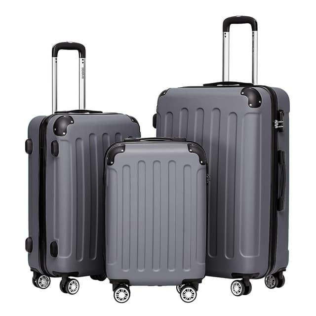 🛄🌟 BEIBYE Zwillingsrollen Hardcase Reisekoffer Koffer Trolleys Hartschale XL-L-M 🌟🛄