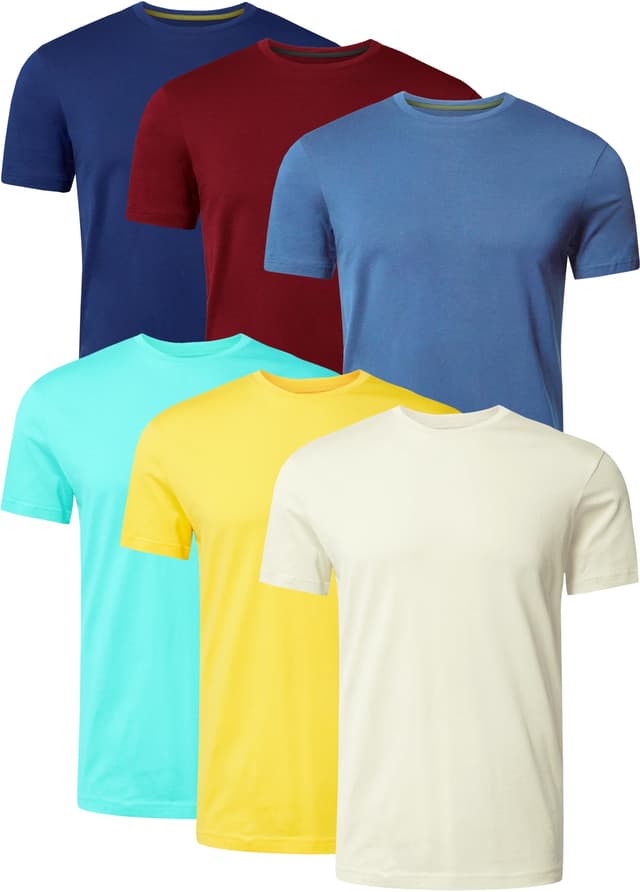 🔥Vollzeit Sports® Tech 6Er-Pack Sortierte Kurzärmlige, Freizeit Oberteile, Multipack, Herren-T-Shirts🔥