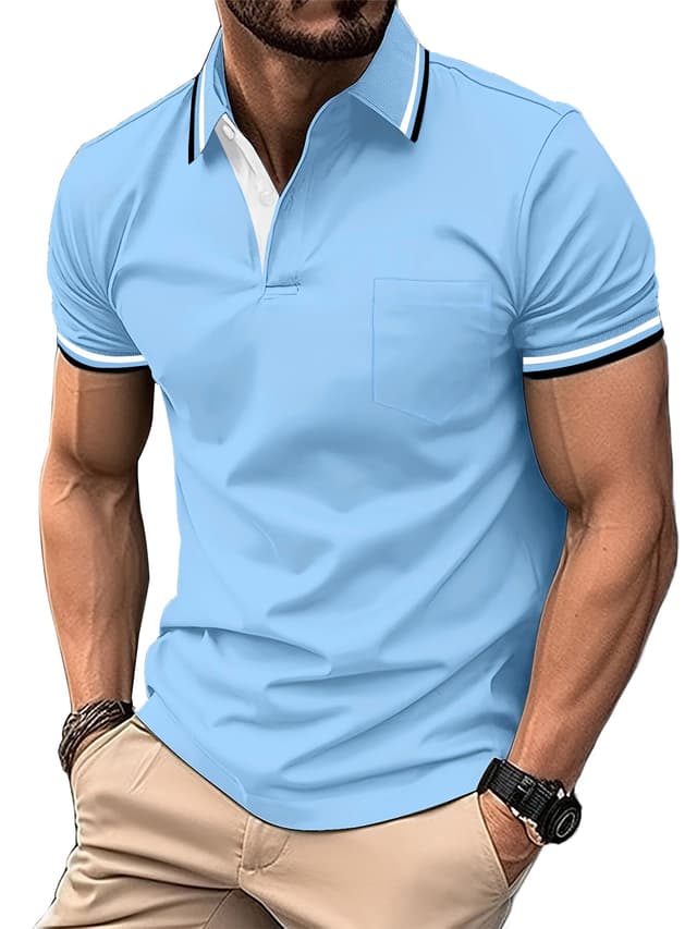 Zitysport Herren Poloshirt Kurzarm Atmungsaktives Golf Polo Shirt 😎🏌️‍♂️