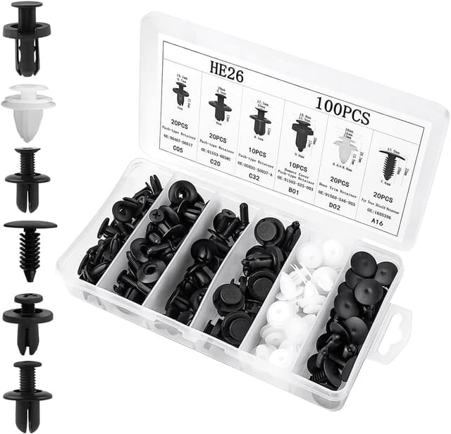 🚗 Einesin Auto Türverkleidung Clips Befestigungsclips Universal Kunststoff Spreiznieten Kfz Werkzeug 🧰