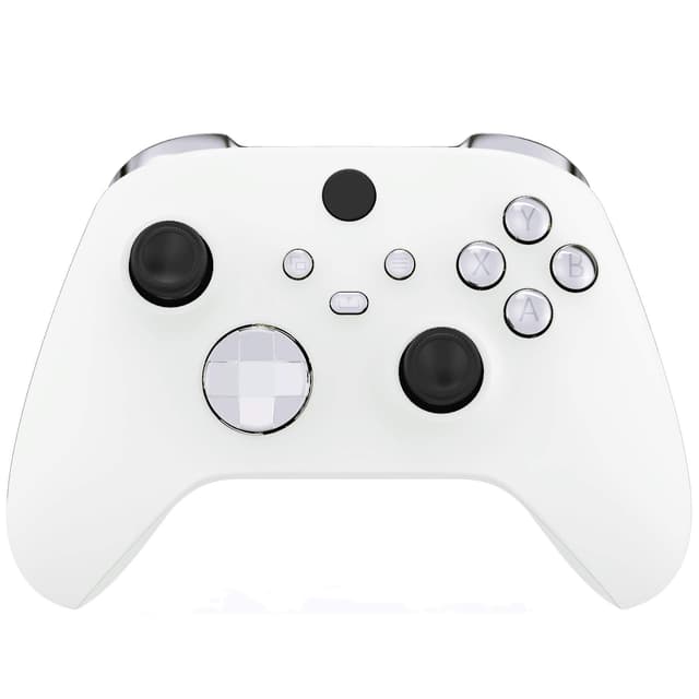 🎮 eXtremeRate Glänzende DIY-Ersatz Tasten Set für Xbox Series X&S Controller - Chrome Silber