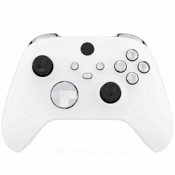 🎮 eXtremeRate Glänzende DIY-Ersatz Tasten Set für Xbox Series X&S Controller - Chrome Silber