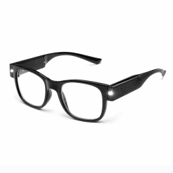 🔦👓 SKYWAY Lesebrille mit Licht 2.5x - LED Beleuchtete Brille zum Lesen