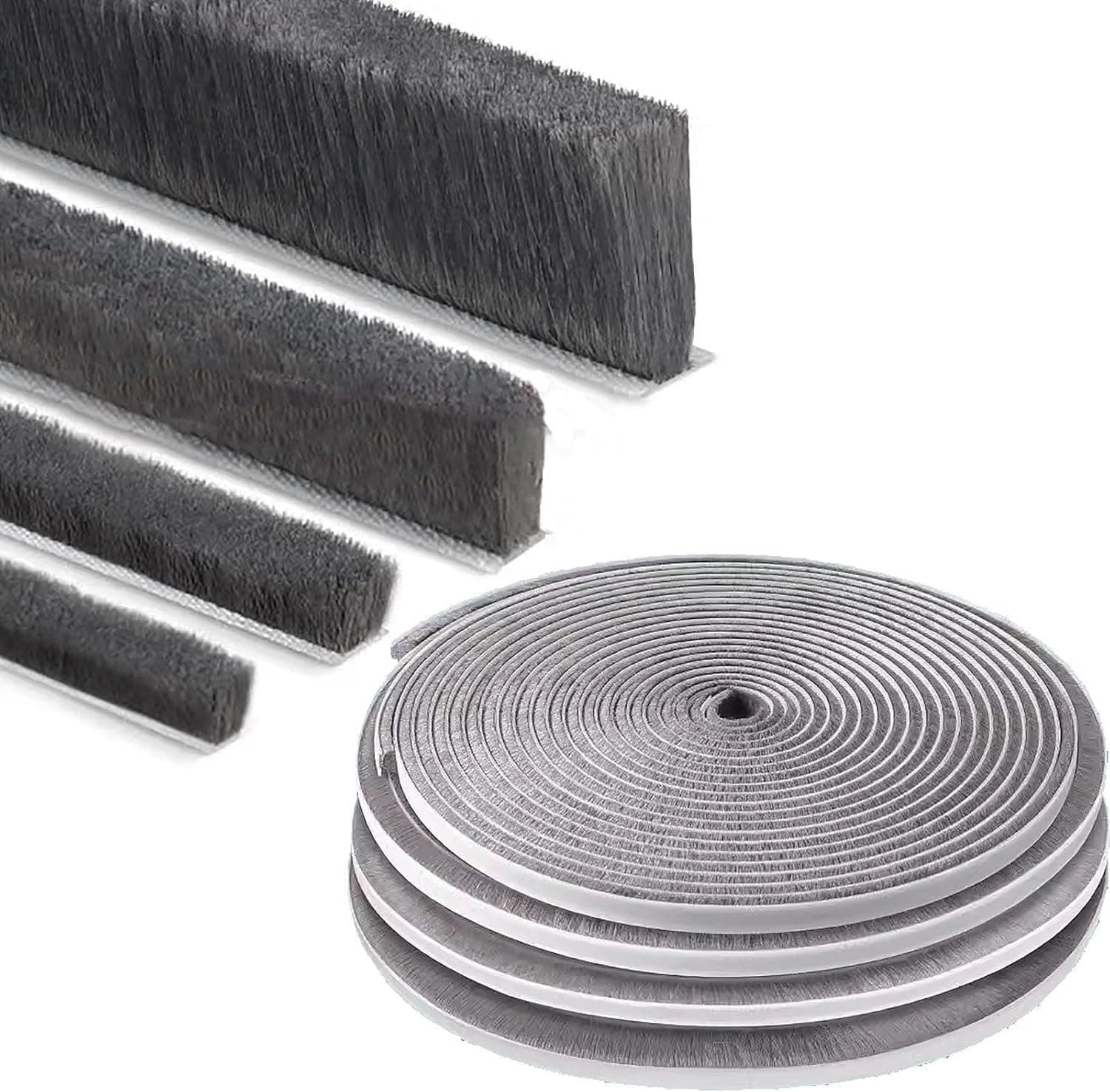 🪟🚪 Bürstendichtung Meterware mit Nut von 5mm bis 25mm für Fliegengitter Dichtung Fenster Türen 🪟🚪