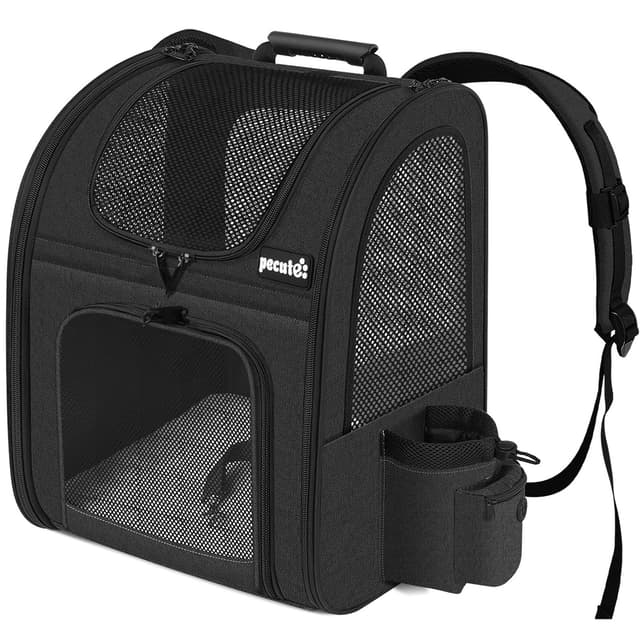 Pecute Haustier Rucksack mit Netzfenster, Tragbare und Faltbare Katzentasche 🐾
