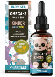 Omega-3 Vegan für KINDER (50 ml) - DHA & EPA - Orangen-Geschmack 🍊