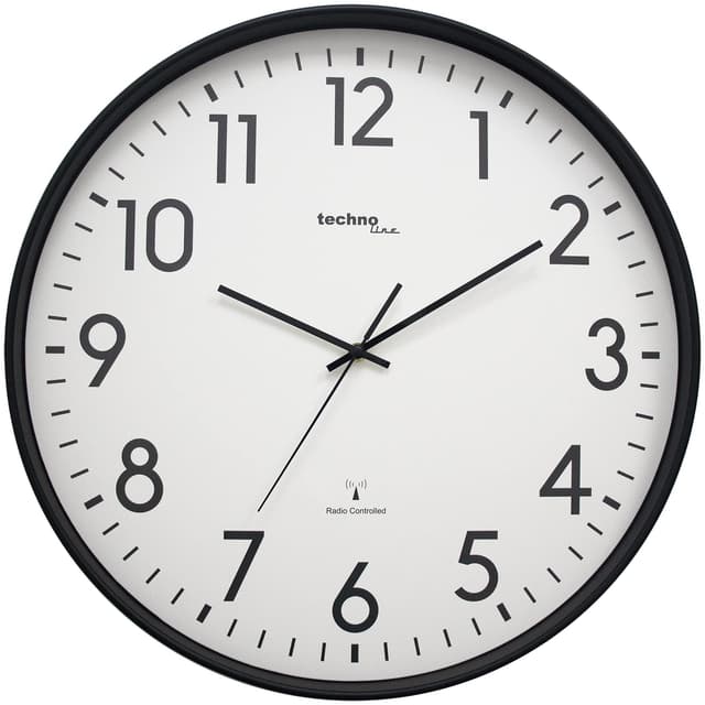 🕒 Technoline XXL Funkwanduhr WT8998, 50 cm, Bahnhofsuhr 🌟
