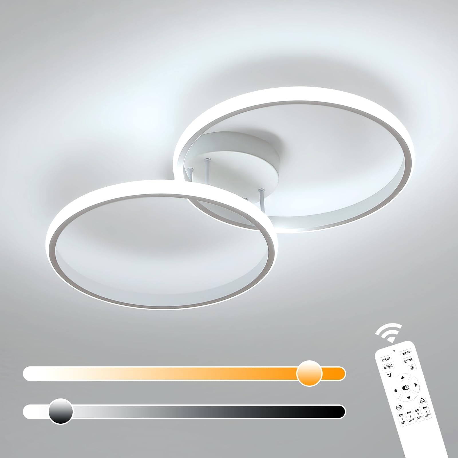 Toolight LED Deckenleuchte Modern, 38W 4275LM LED Deckenlampe Dimmbar 🌙