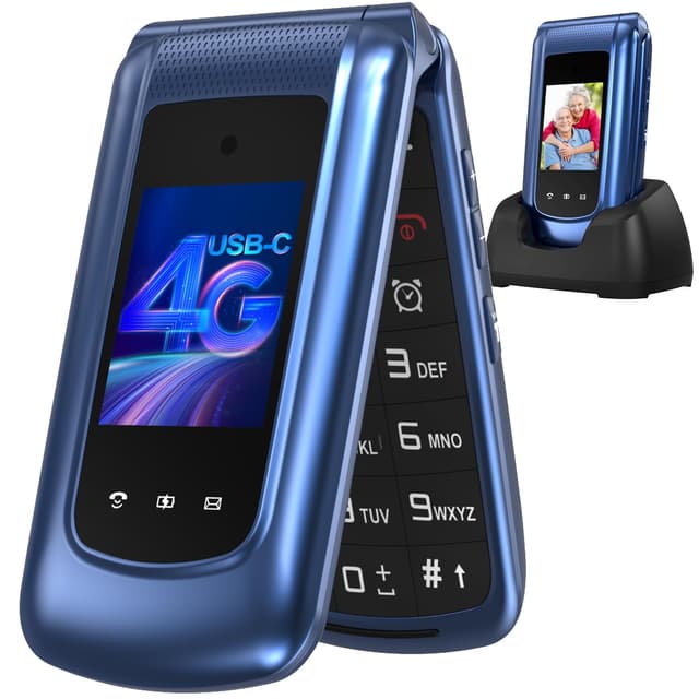 4G Klapphandy Seniorenhandy mit Dual-SIM | Notruffunktion | Ladestation | FM-Radio 📱