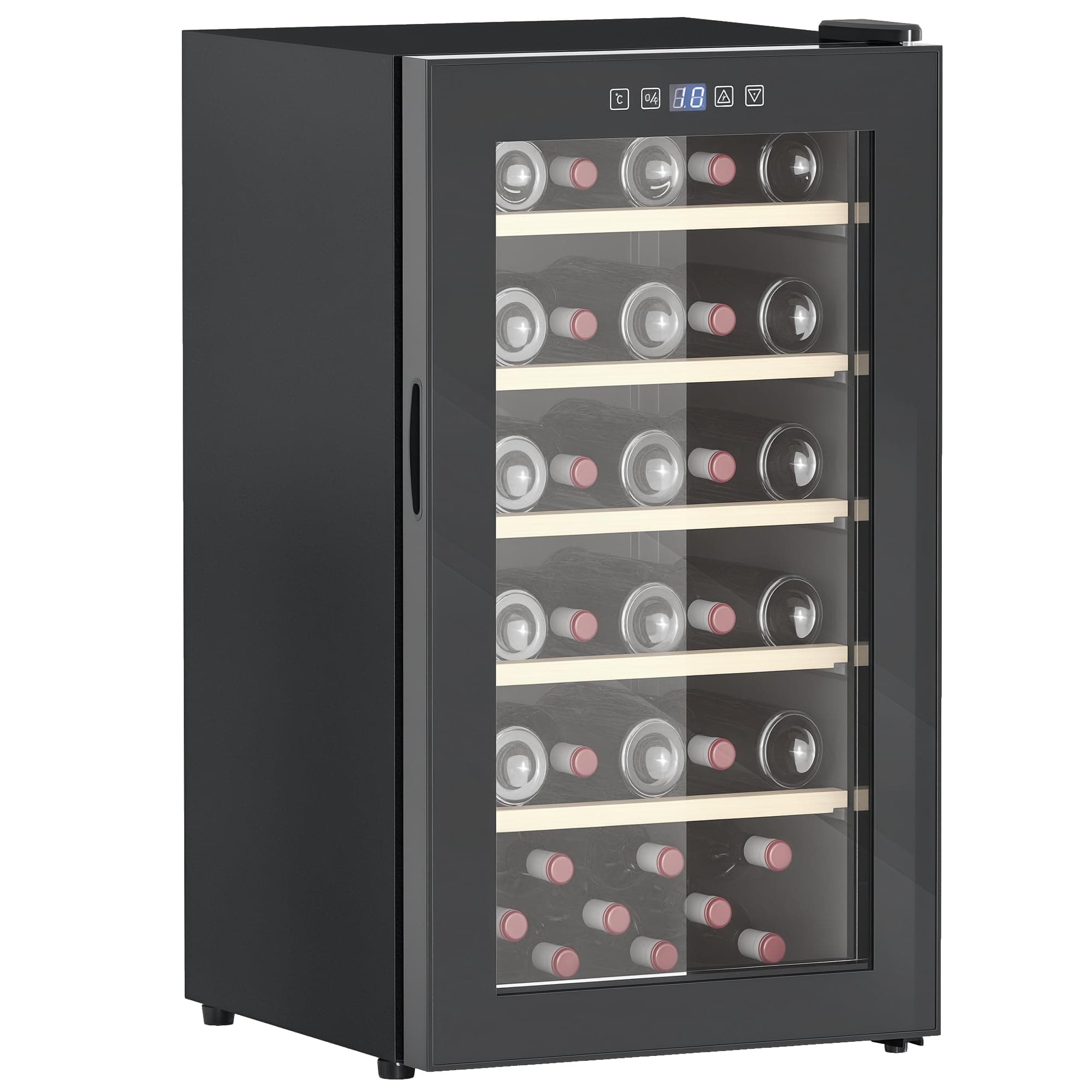 🍷🌟 HOMCOM Weinkühlschrank, 91 L - 41 Flaschen, Schwarz 🌟🍷