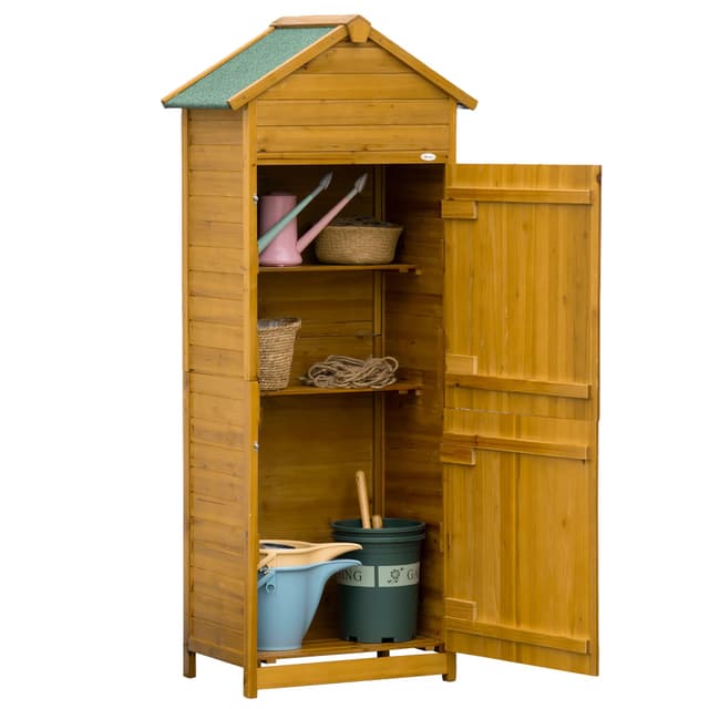 🌿🔨 Outsunny Gartenschrank Holz: Wetterfestes Gerätehaus für den Garten 🏡