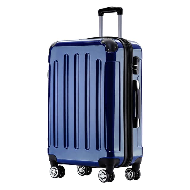 🧳 BEIBYE Hartschalen Koffer Trolley Rollkoffer Reisekoffer 4 Zwillingsrollen Polycabonat (Blau, 76cm -110L) Blau 76cm -110L DEAL 🛍️