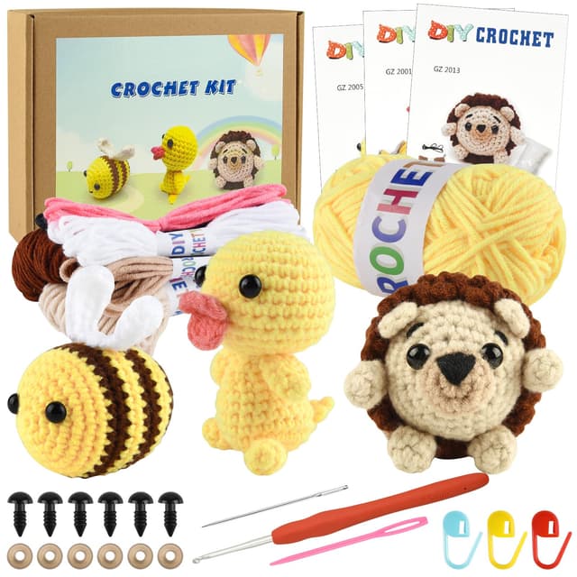 ASTARON Häkelset für Erwachsene und Kinder 🧶🦔🐝🦆