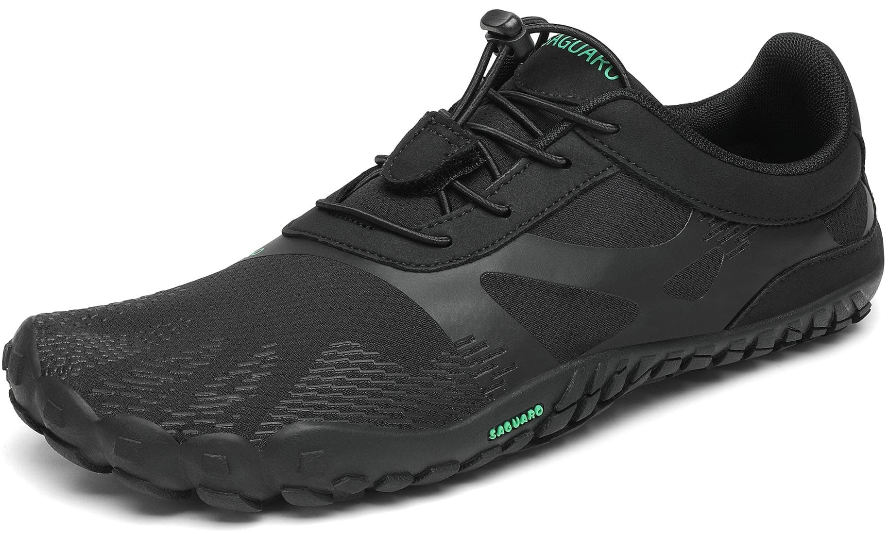 👣 SAGUARO Unisex Barfußschuhe | Leicht & Atmungsaktiv | Traillaufschuhe Schwarz 40 EU 🏃‍♂️