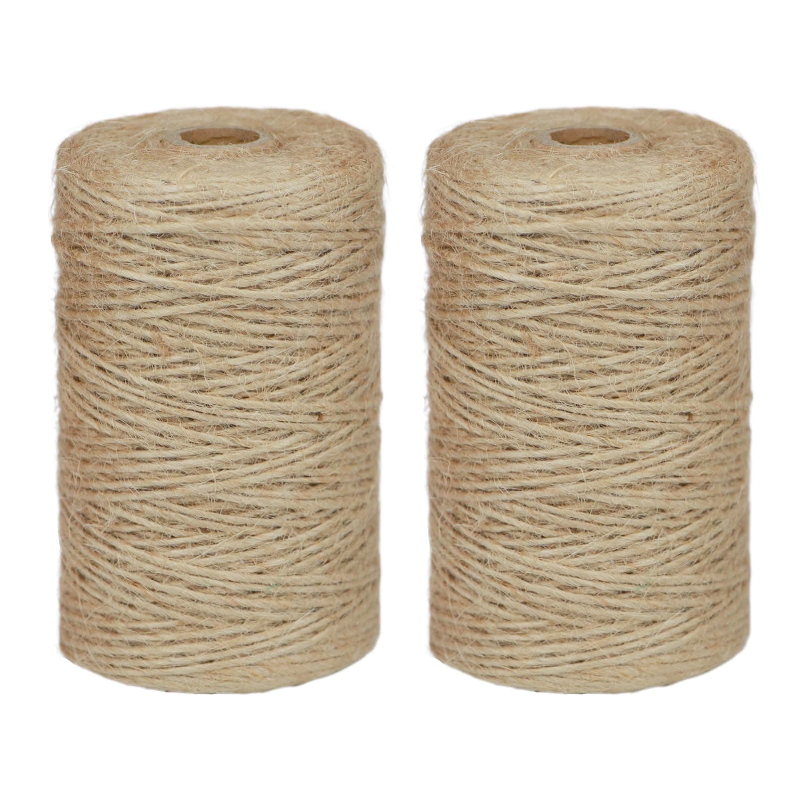 DXRPO Natur Juteschnur Kordel, 1mm x 200m x 2 Juteseil, Sisalseil, Gartenschnur, Paketschnur, Hanfseil, Bastelschnur