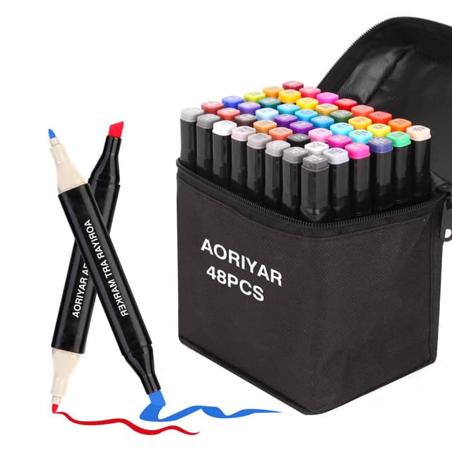 Aoriyar 48 Farben Kunst Marker Set 🎨🖌️