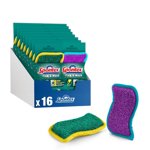 🌟 Spontex Mikrofaser-Reinigungstuch | 16 Geschirrtücher | Mehrzweck-Mikrofasertuch | Größe 30x30cm