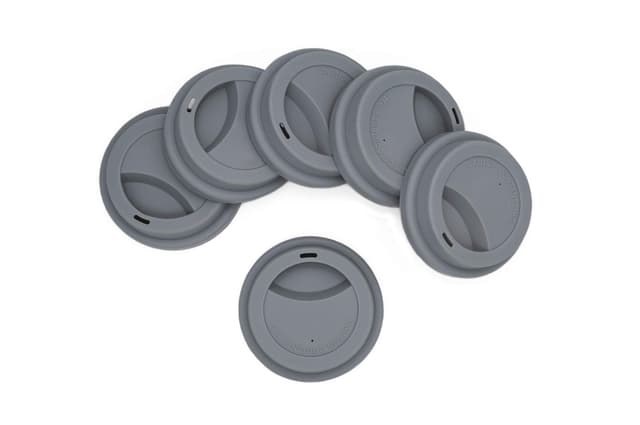 🌟Super Angebot🌟 NanTun Silikon Trinkdeckel 6 Stück - Grau Grey